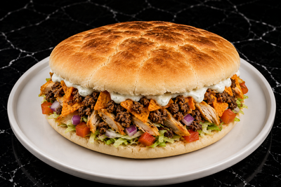 Beef-Chicken Crunch Pita