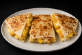 Bacon, Fries and Egg Quesadilla